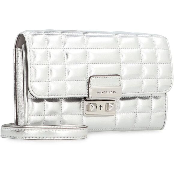 MICHAEL MICHAEL KORS Michael Kors Quilted Leather Shoulder Bag Women SILVER - Picture 2 of 5